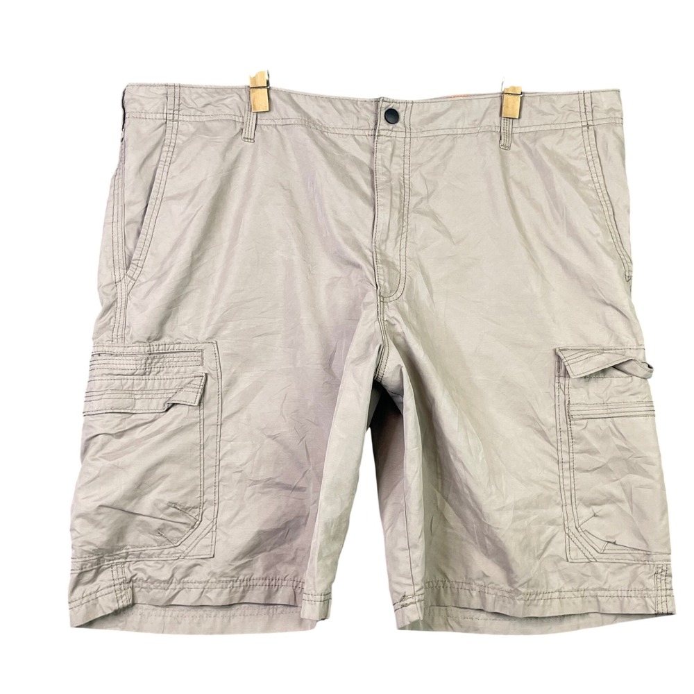 Lee Dungarees Cargo Shorts Mens 42 Tan Khaki Ripstop Camping Utility Academia